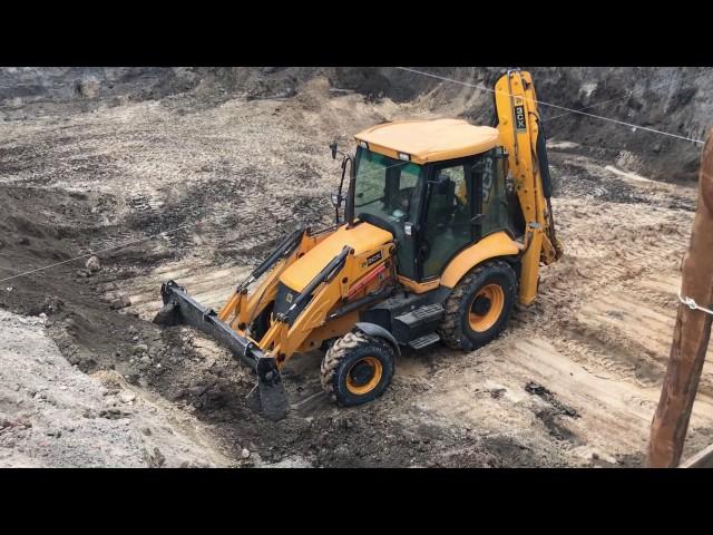 Jcb 3cx вывоз грунта из котлована