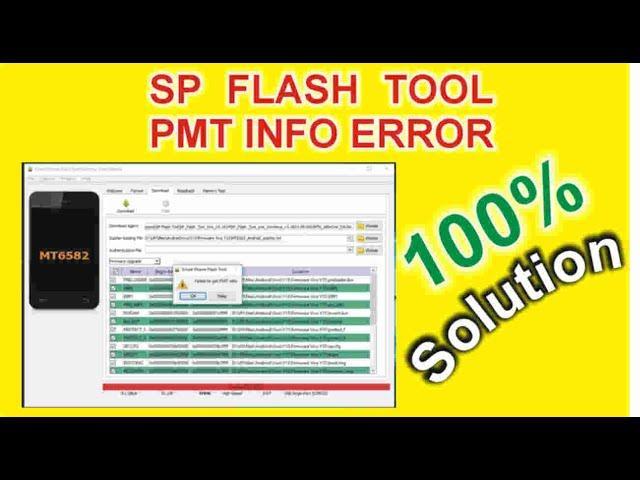 SP Flash Tool PMT Error - Solution