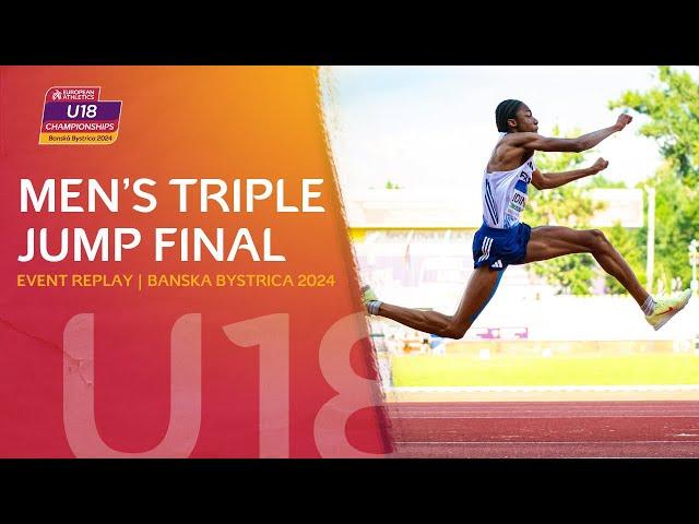 European gold at 15!  Men's triple jump final replay | Banska Bystrica 2024