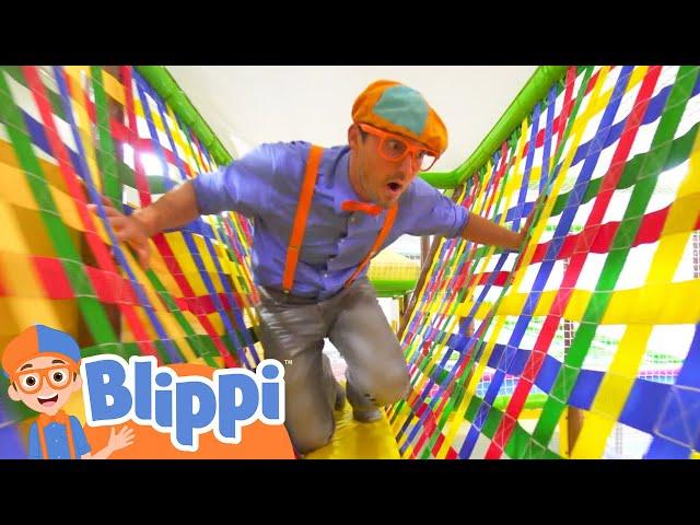 Learning With Blippi At An Indoor Playground For Kids | Educational Videos For Toddlers