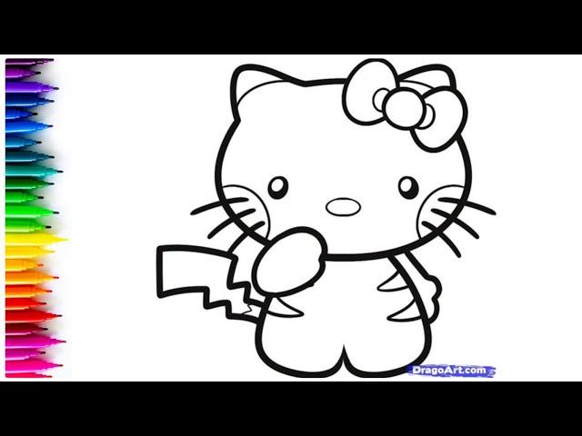 Hello Kitty Drawing, Painting & Coloring For Kids and Toddlers_ Kids Art