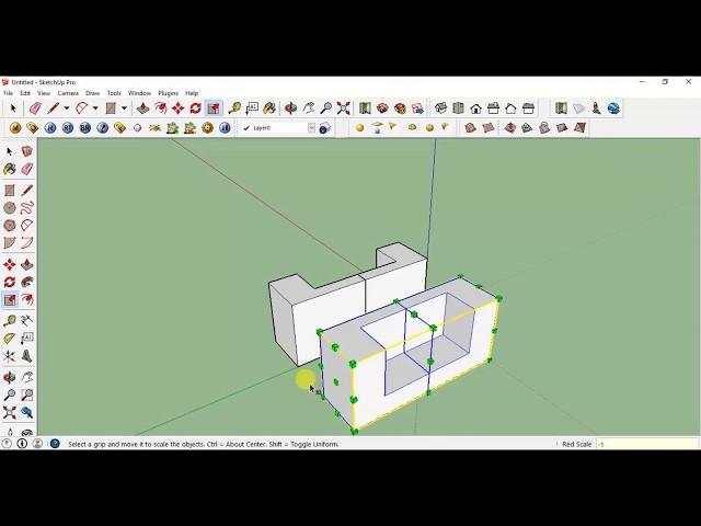 Sketchup tutorial - How to mirror any object in sketchup