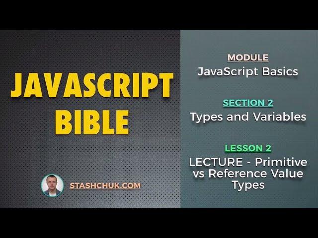 02: LECTURE - Primitive vs Reference Value Types (JAVASCRIPT BASICS - Types and Variables)