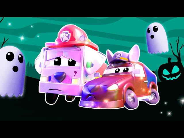 1H Halloween Cartoons kids compilation with trucks | Scary haunted Car City | Cartoons For Children