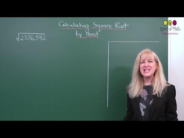 Calculating Square Root by Hand (Early Grades)