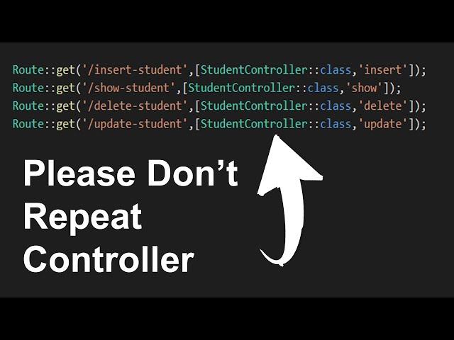 How To Use Group Controller In Laravel 8 | Please Don't Repeat Controller In Laravel