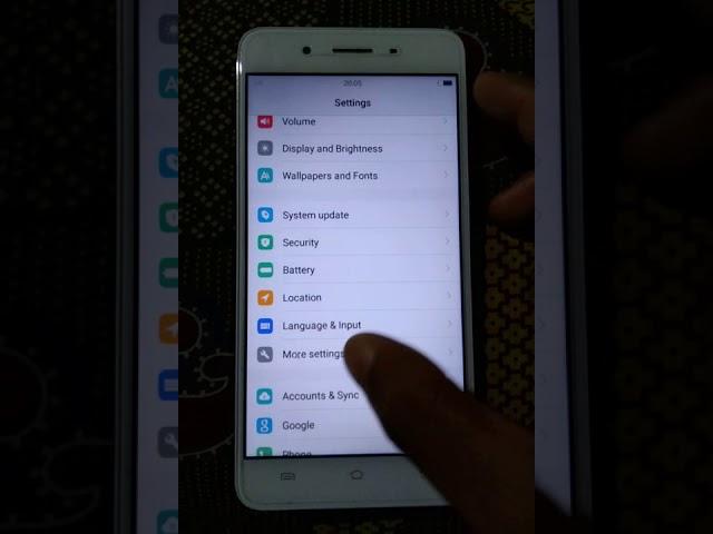 Vivo y55s(1610) full restore factory and erase internal storage