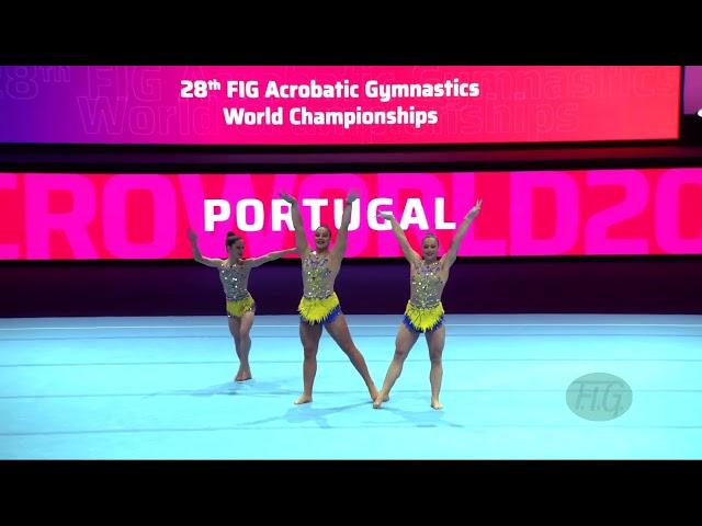 Portugal 1 (POR) - 2022 Acrobatic Worlds, Baku (AZE) - Dynamic Qualification  Women's Group