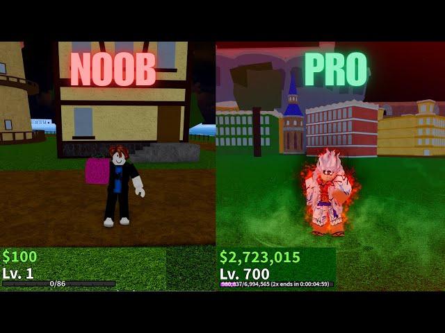 Noob to Pro With Rubber Fruit Starting over as Luffy | Blox Fruits