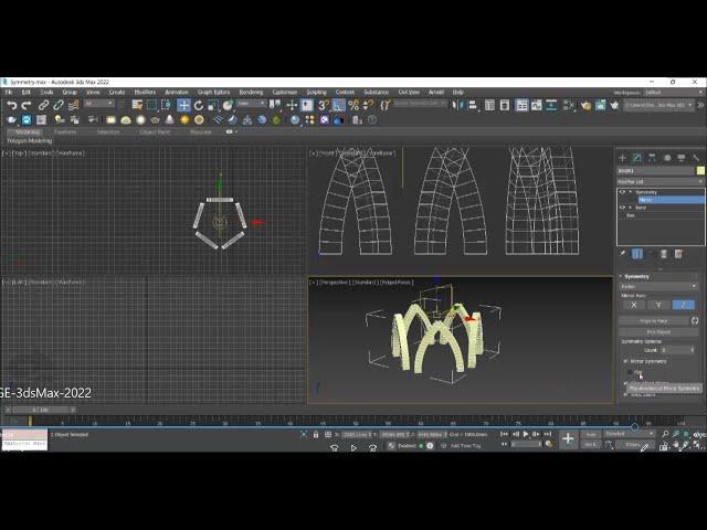 3ds Max 2022 | Smart Extrude, Slice Modifier & Symmetry Modifier