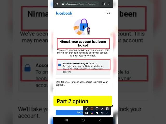 Get start confirm your identity problem solve || Your Account Has Been Locked how to unlock facebook