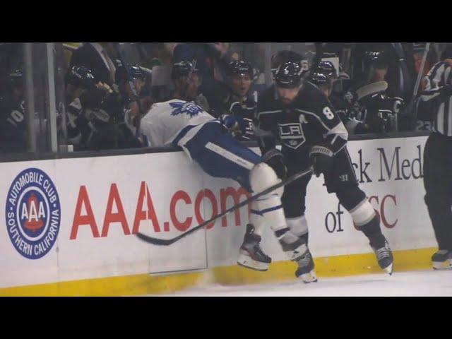 Drew Doughty with a Massive Hit on Kyle Clifford