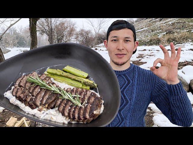 How to Cook the Perfect Steak in Nature | Relaxing Cooking in Nature | Village Cuisine