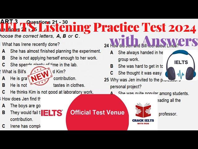 IELTS Listening Actual Test 2024 with Answers | 08.11.2024