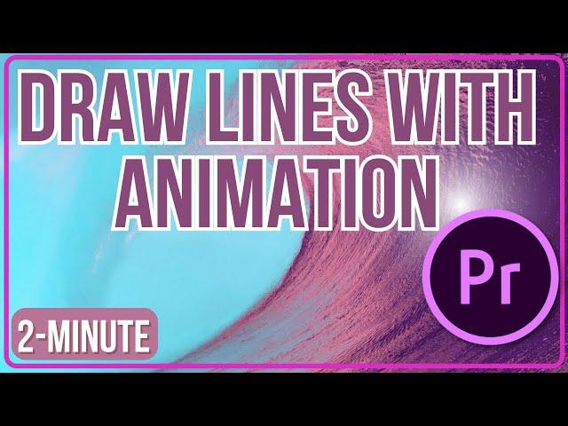 How to Draw Line with Animation Tutorial  Premiere Pro CC #adobepremierepro