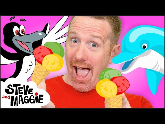 Fruit Yummy Ice Cream for Kids with Steve and Maggie | Banana Island Sea Adventure Story for Kids