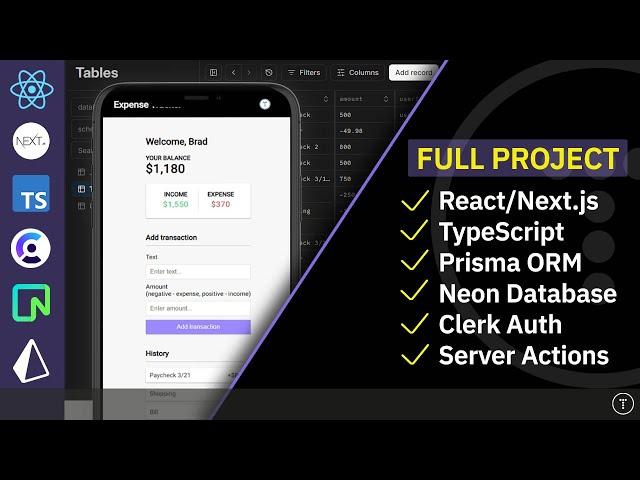 Full App Build - Dev to Deployment - Next.js, Prisma, Neon & Clerk