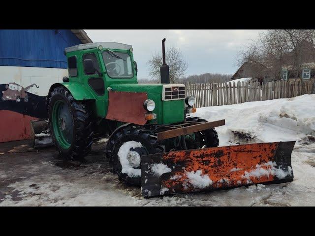 Передний отвал на Т-40АМ. Изготовление кронштейнов и установка на трактор!