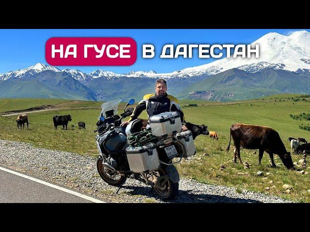 Один на мото по самым красивым местам Кавказа - Джилы-Су, Домбай, Архыз, Эльбрус, Дагестан.