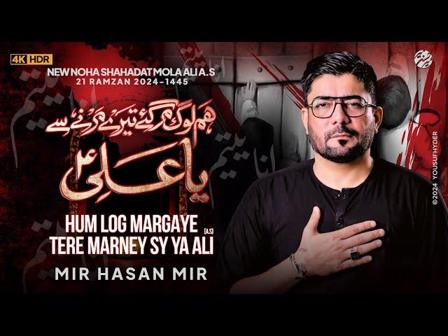 Hum Log Margaye | Mir Hasan Mir New Nohay 2024 | 21 Ramzan Noha 2024 | Mola Ali Noha 2024