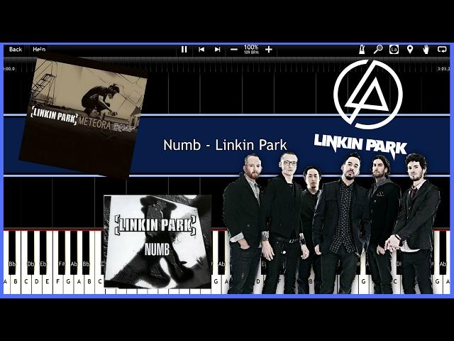 Numb - Linkin Park (Synthesia) [Tutorial] [Instrumental Video] [Download]