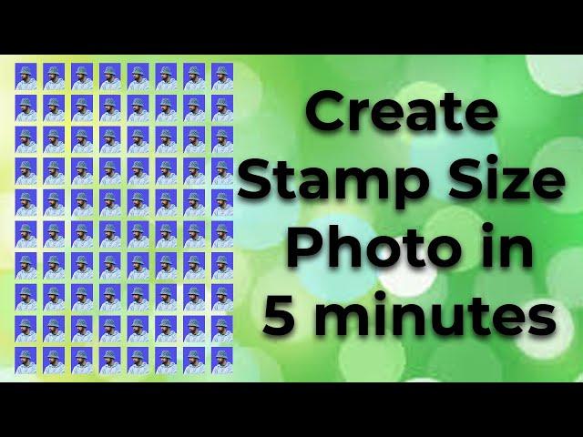 Create Stamp Size Photo in 5 minutes (Adobe Photoshop Basic Part 3}