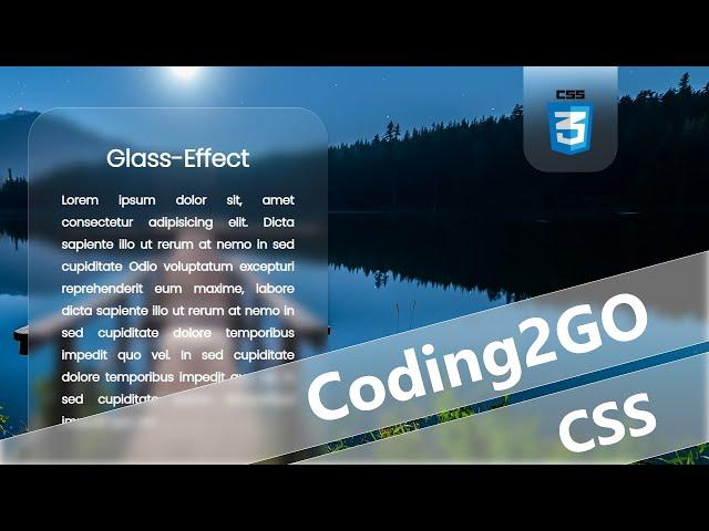 Create a glass effect in CSS (Glassmorphism)