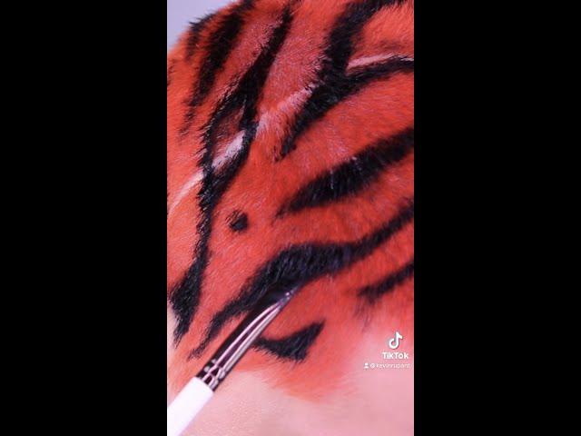 Tiger Print Buzzcut Hair Dye