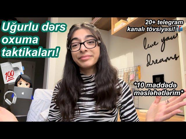 10 MADDƏDƏ dərslərini yaxşı oxumağa başla! / 20+ tg kanalı tövsiyəsi, məsləhətlərim | Zarifellaa