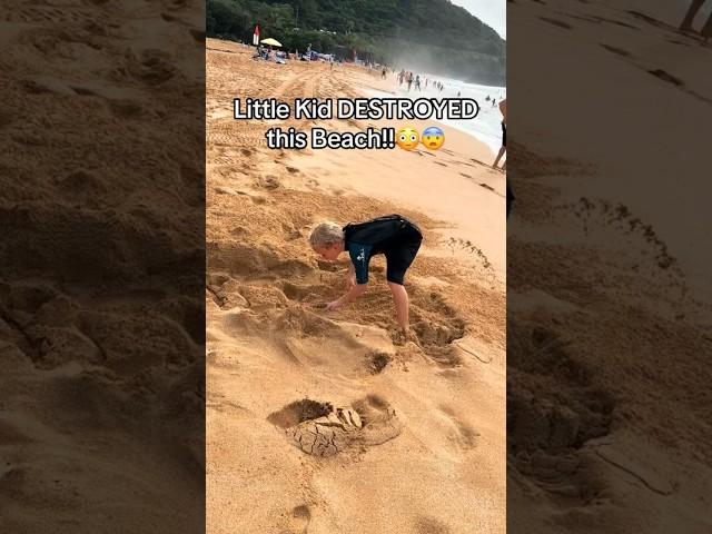 Little kid breaks the river!