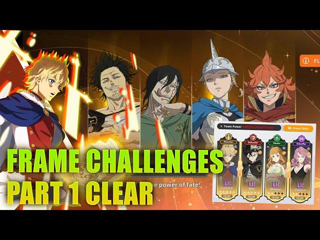 Frame Challenges Part 1 Clear | Lumiere & Black Asta | Black Clover M Season 14