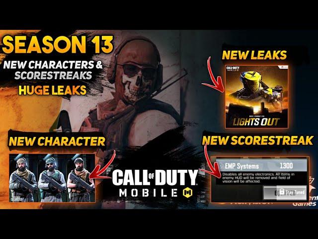 SEASON 13 HUGE LEAKS | NEW CHARACTER & SCORESTREAK | KNIGHTS DIVIDED EVENT REWARDS LEAK | COD MOBILE