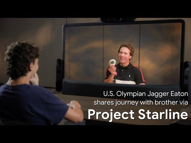 U.S. Olympian Jagger Eaton meets his brother via Project Starline