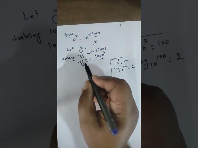 #Prove a^x=e^(xloga)