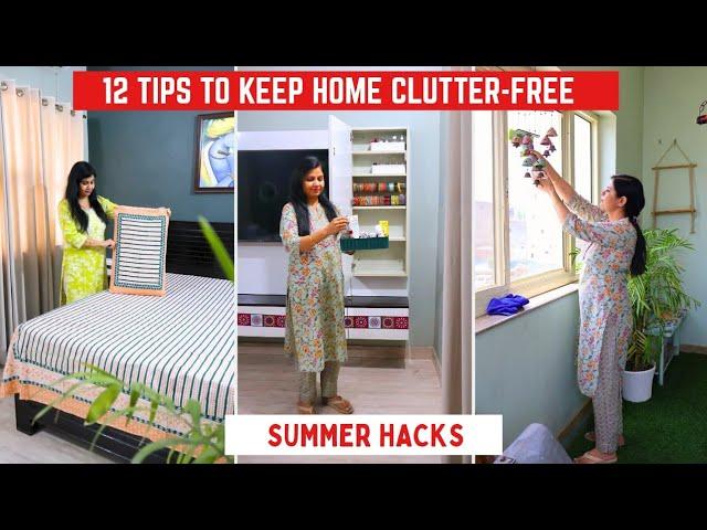 12 TIPS To Be Active & Productive  Homemakers | CLUTTER-FREE CLEANING | Home Organization 