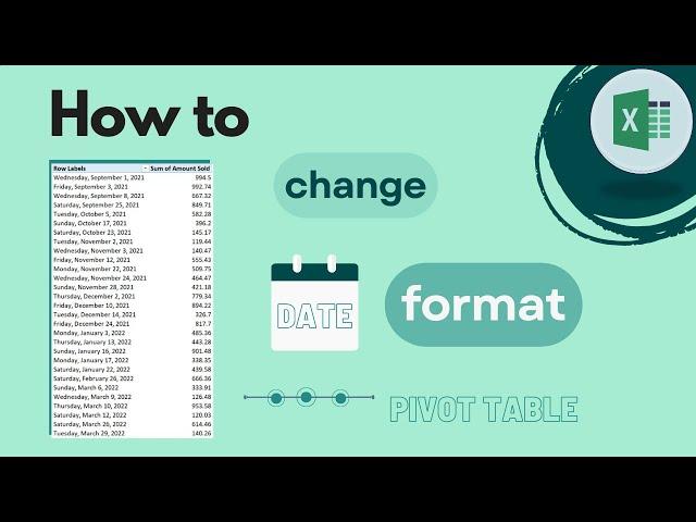 Excel Pivot Table: How to Change Date Format