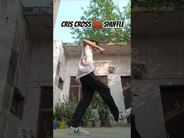 CRISS SHUFFLE ️ CROS X FOOTWORK TUZELITY CHALLENGE  SHUFFLE DANCE  #shorts #youtubeshorts