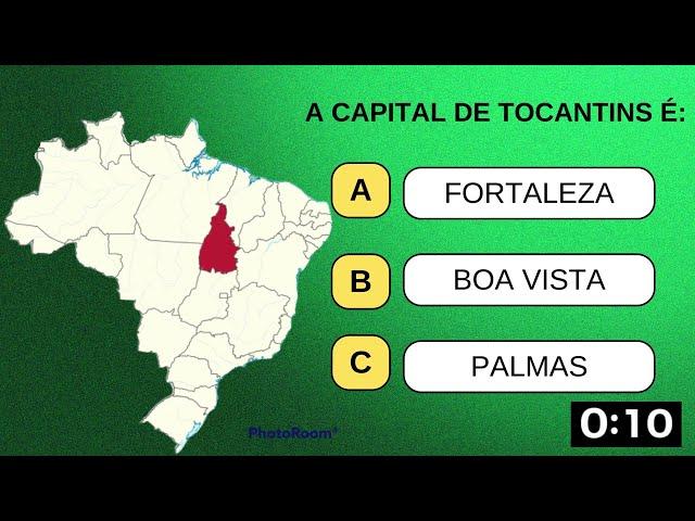 QUIZ - QUAL É A CAPITAL? ESTADOS BRASILEIROS.. 