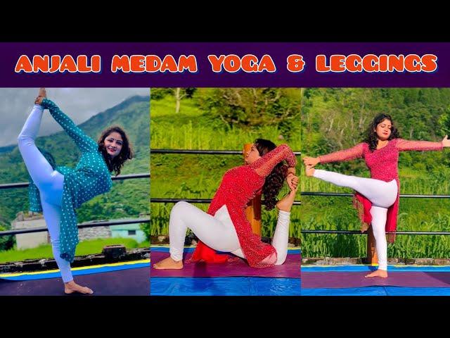 ANJALI MEDAM YOGA & LEGGINGS |LEGGINGS LOVER | FITNESS QUINE | TIGHT LEGGINGS REELS