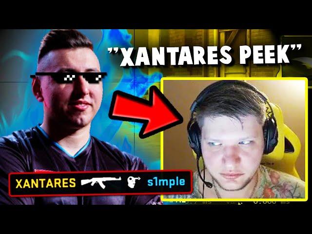 s1mple Reacts To XANTARES PEEK Moments CSGO (RAGE & TILT!)