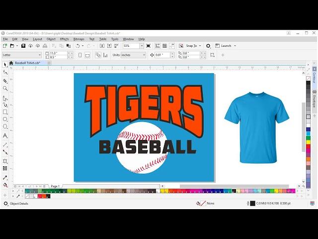 CorelDRAW Screen Printing Project: T-shirt Design and Mockup