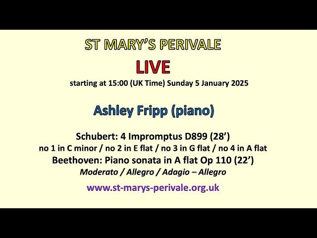 St Mary's Perivale LIVE :  Ashley Fripp (piano)