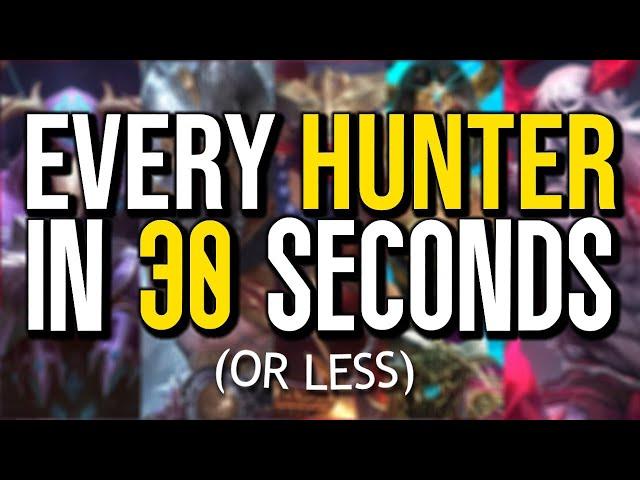 EVERY HUNTER In SMITE Explained In 30 Seconds (Or Less!)