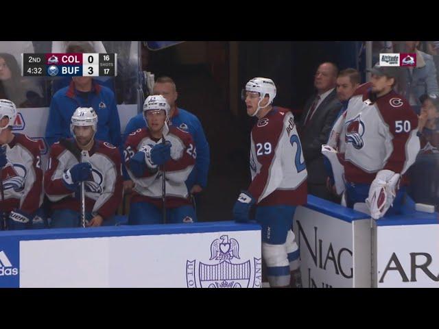 MacKinnon gets unsportsmanlike + misconduct shouting at ref after Makar injury