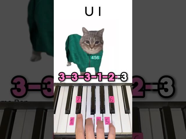 Oiiaoiia cat Squid Game Mingle Song - Piano Tutorial #shorts