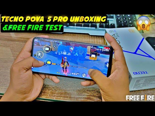 Tecno Pova 5 Pro Unboxing With Free Fire Test || Tecno Pova 5 Pro 5G Free Fire Test