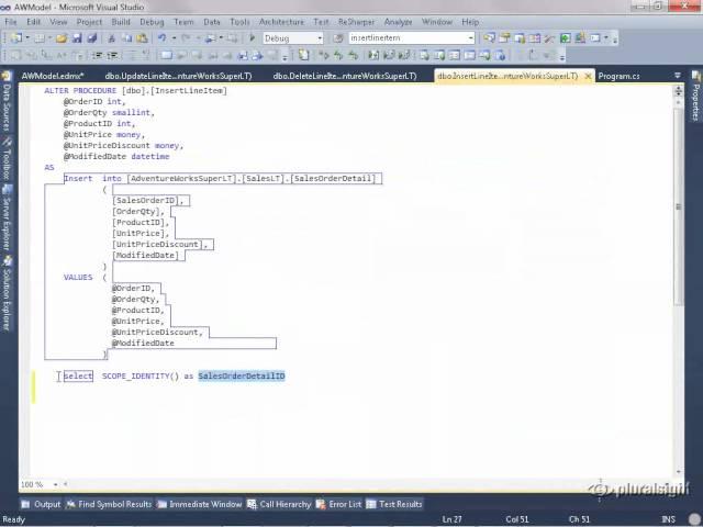 Using Your Own Stored Procedures to Insert, Update and Delete Entities in Entity Framework.wmv