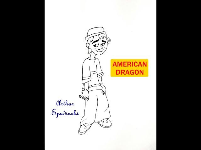 How to Draw Arthur Spudinski from American Dragon animation step by step | #shorts