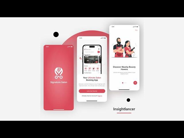 Barber and Beauty Salon Booking Mobile App | IOS and Android | Figma Design