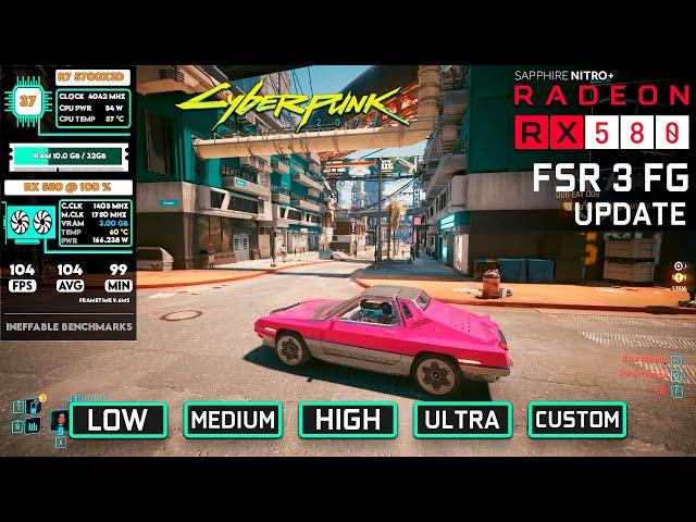 Cyberpunk 2077 FSR 3 Update on RX 580 - Benchmark Test